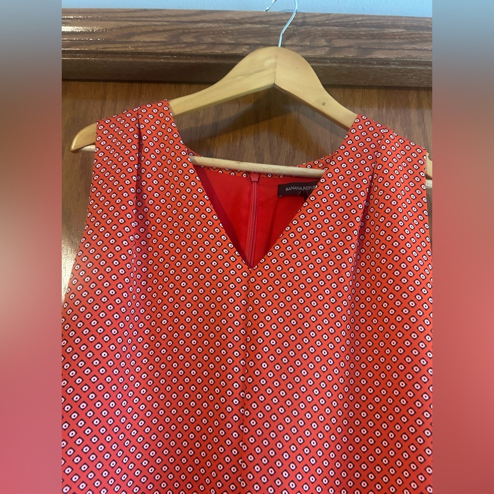 Banana Republic Red Patterned Mini Dress - Picture 5 of 8